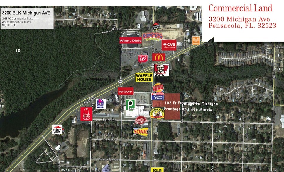 More Photos Of 3200 Michigan Ave, Pensacola Land For Sale