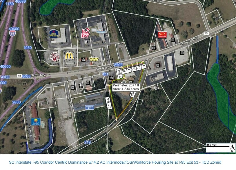 Primary Photo Of SC Interstate I-95 Corridor Centric Dominance w/ 4.2 AC Intermodal/IOS/Workforce Housing, Walterboro Land For Sale