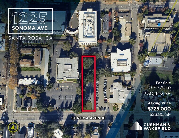 Primary Photo Of 1225 Sonoma Ave, Santa Rosa Land For Sale