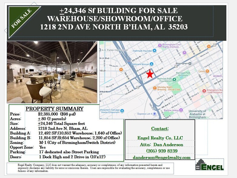 Primary Photo Of 1218 2nd Ave N, Birmingham Warehouse For Sale