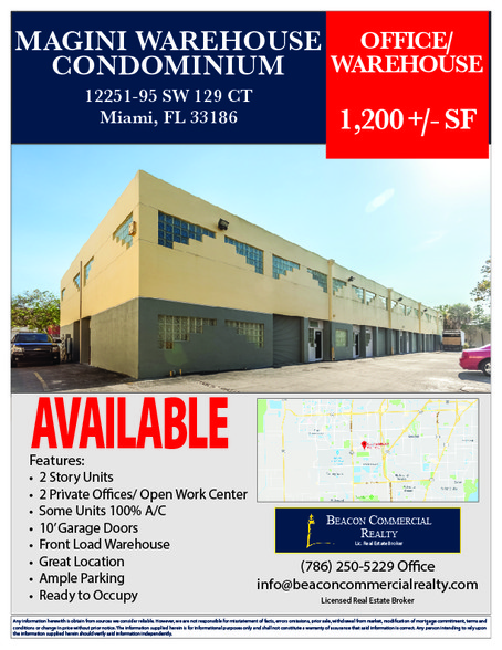 Primary Photo Of 12251-12295 SW 129th Ct, Miami Flex For Lease