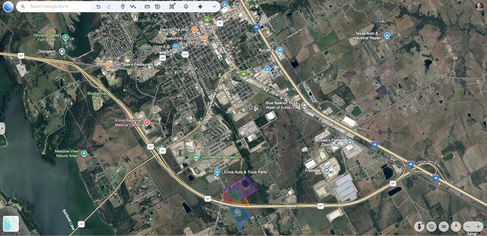 More Photos Of Ensign Road & Hwy 287, Ennis Land For Sale