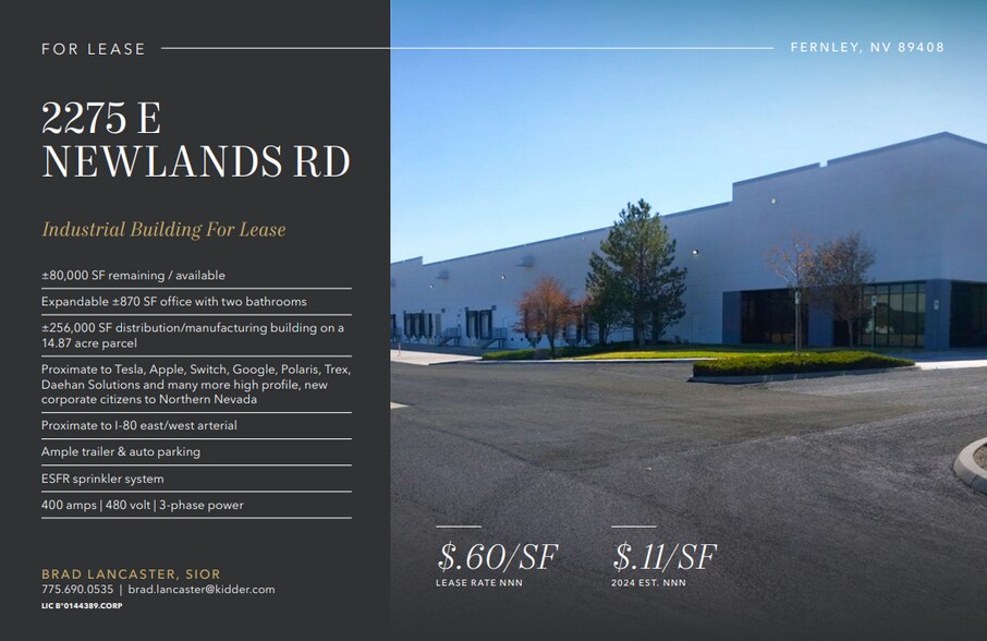 Primary Photo Of 2275 E Newlands Dr, Fernley Distribution For Lease