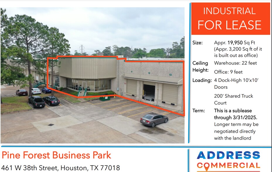 More Photos Of 455-465 W 38th St, Houston Warehouse For Lease