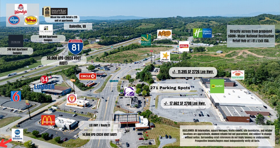 More Photos Of 2726 Lee Hwy, Troutville Storefront For Lease
