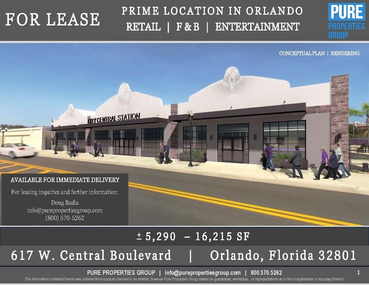Primary Photo Of 617 W Central Blvd, Orlando Warehouse For Lease