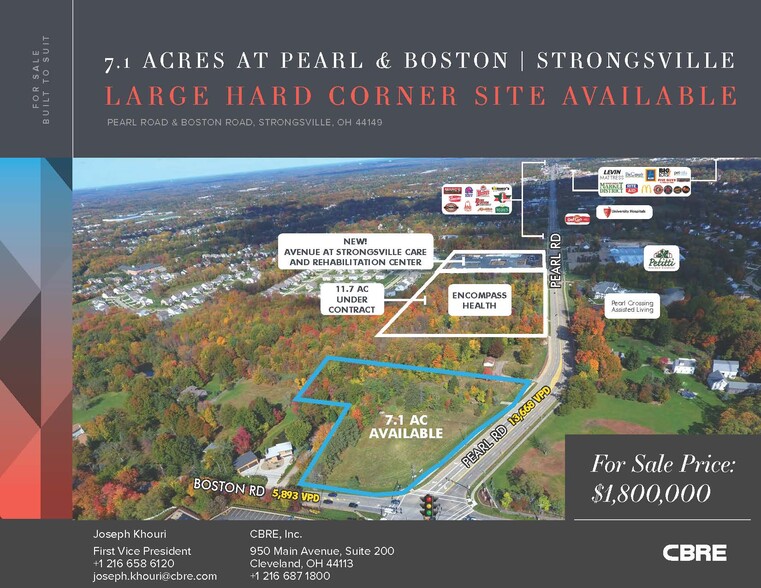 Primary Photo Of Boston Rd @ Pearl Rd, Strongsville Land For Sale