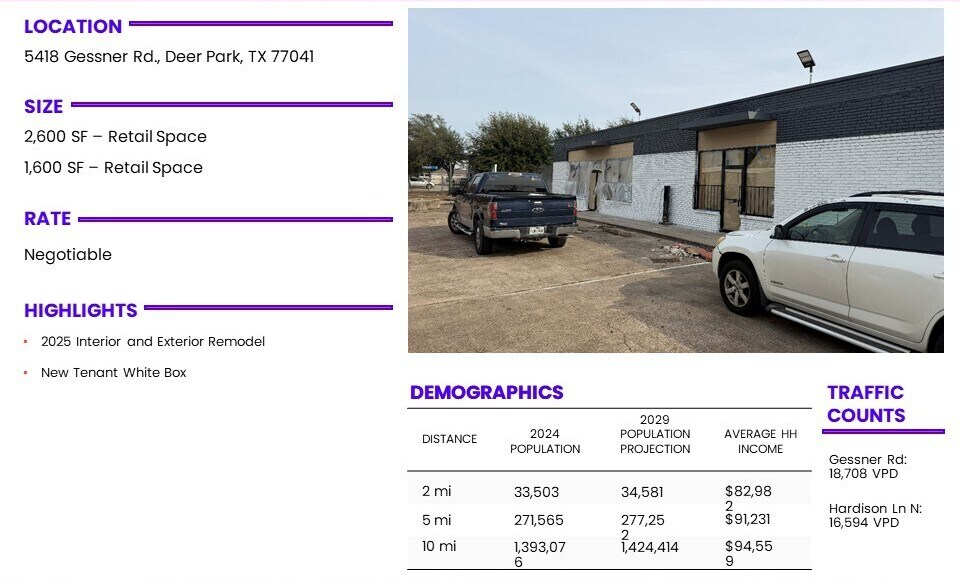 More Photos Of 5418 Gessner Rd, Houston Freestanding For Lease