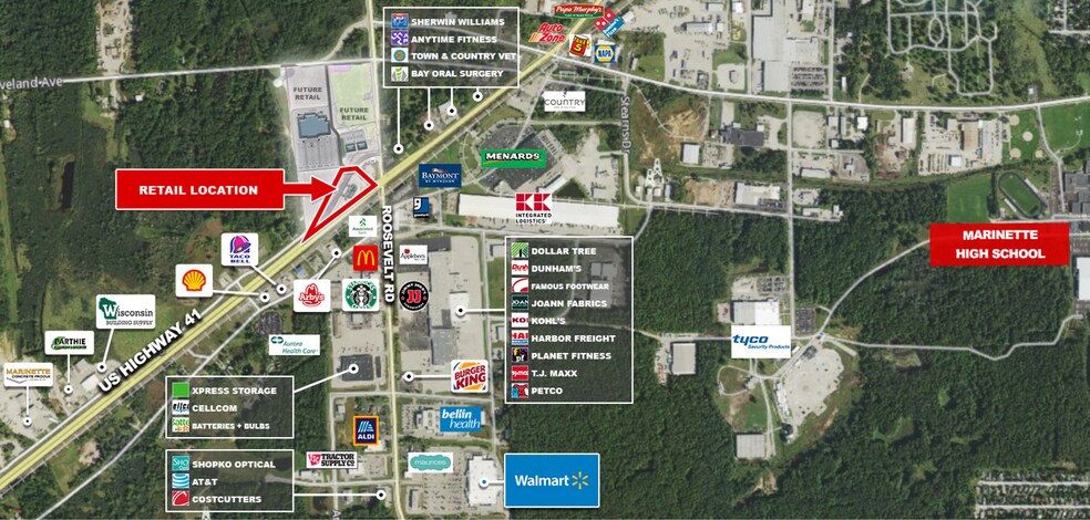 More Photos Of 4100 W Frontage Rd, Marinette General Retail For Lease