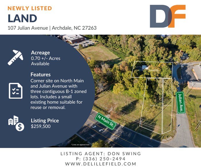 More Photos Of 107 Julian Ave, Archdale Land For Sale