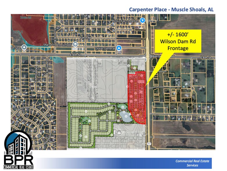 Primary Photo Of 3901 S Wilson Dam Rd, Muscle Shoals Land For Sale