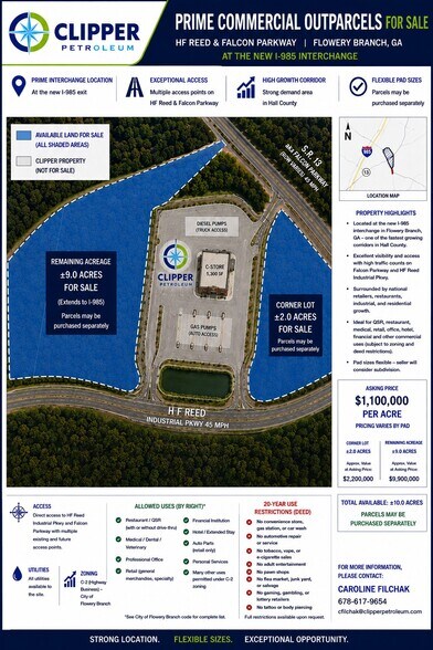More Photos Of H. F. Reed Industrial Parkway, Flowery Branch Land For Sale