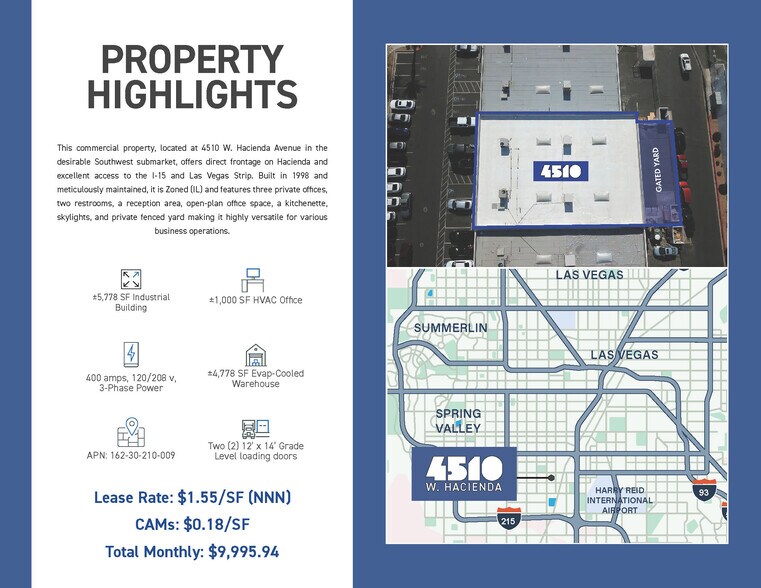 More Photos Of 4510 W Hacienda Ave, Las Vegas Warehouse For Lease