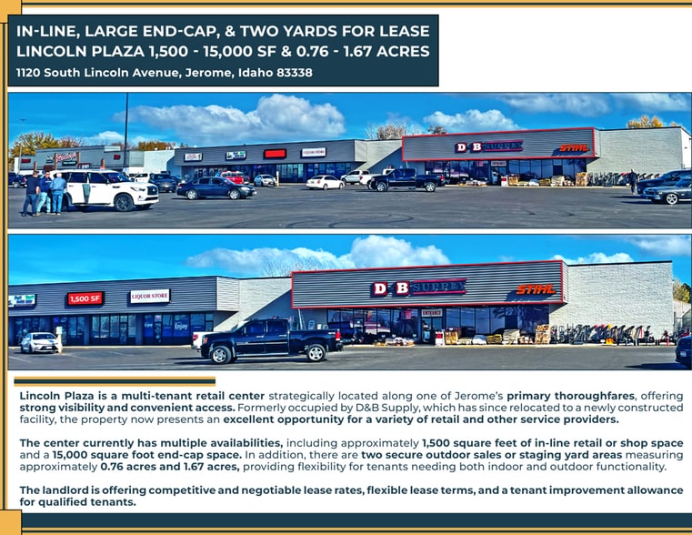 More Photos Of 1016-1120 S Lincoln Ave, Jerome General Retail For Lease