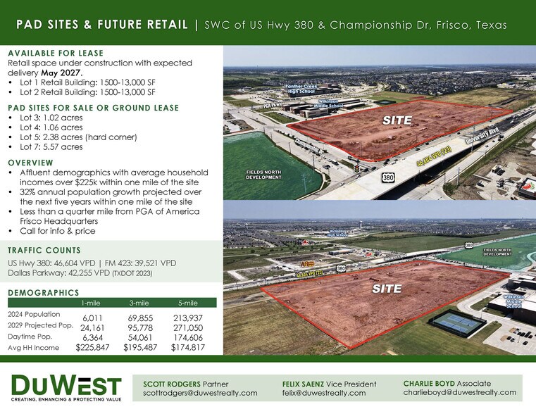 More Photos Of SWC of US Hwy 380 & Championship Dr, Frisco Unknown For Lease