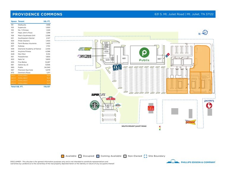 More Photos Of 631 S Mount Juliet Rd, Mount Juliet General Retail For Lease