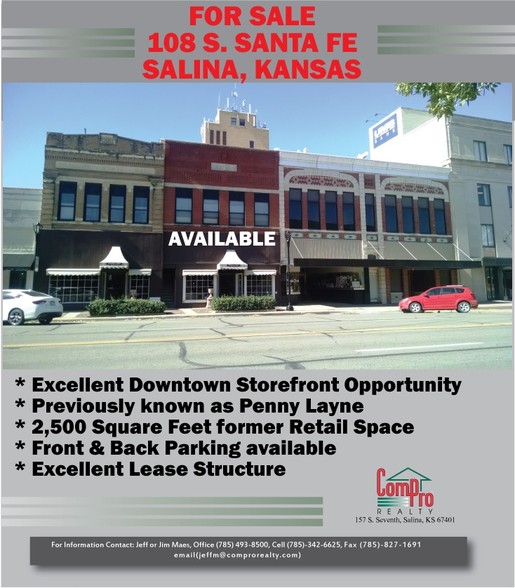 Primary Photo Of 108 S Santa Fe Ave, Salina General Retail For Lease