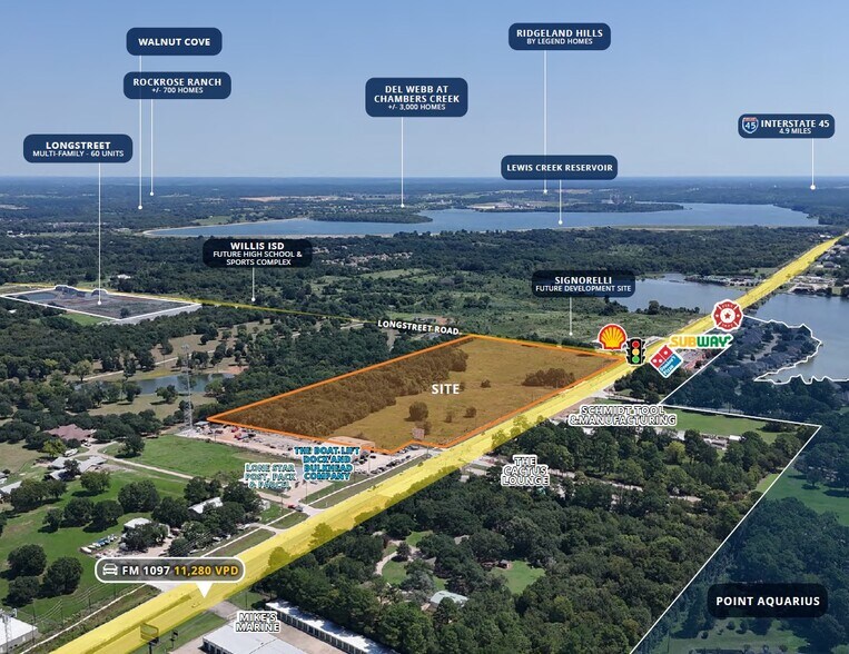 More Photos Of Farm to Market 1097, Willis Land For Sale