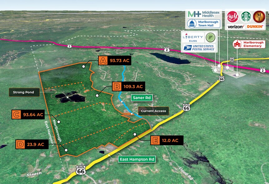 More Photos Of East Hampton Rd (Rte. 66) & Saner Rd @ Saner Rd, Marlborough Land For Sale