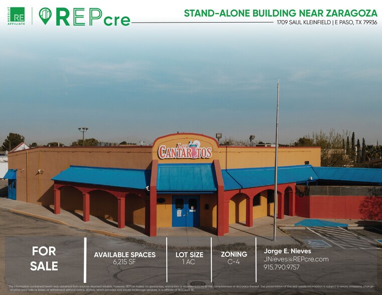 Primary Photo Of 1709 Saul Kleinfeld Dr, El Paso Bar For Sale
