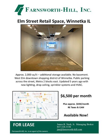 More Photos Of 843-847 Elm St, Winnetka Storefront For Lease