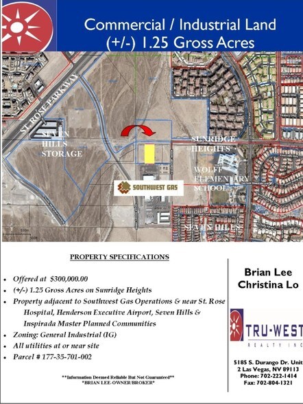 More Photos Of Sunridge Heights Pky, Henderson Land For Lease