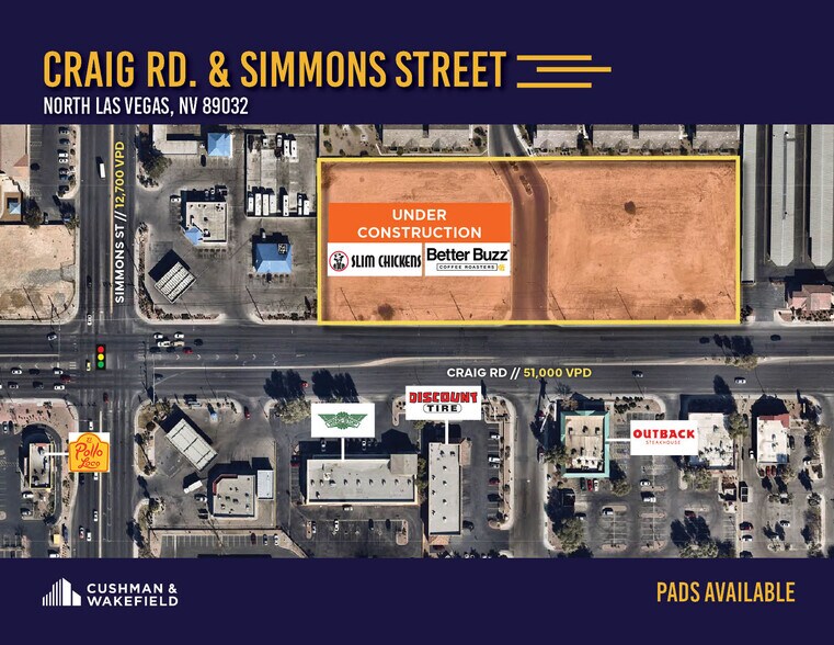Primary Photo Of W Craig Rd @ Simmons St, North Las Vegas Land For Lease