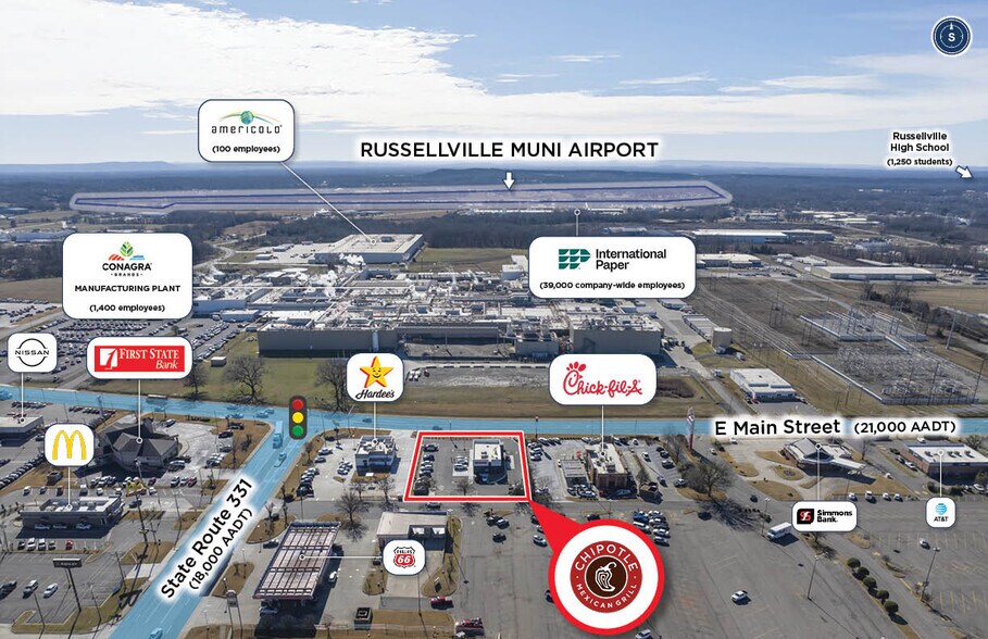 More Photos Of 3095 E Main St, Russellville Fast Food For Sale