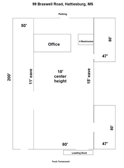 More Photos Of 99 Braswell Rd, Hattiesburg Industrial For Sale