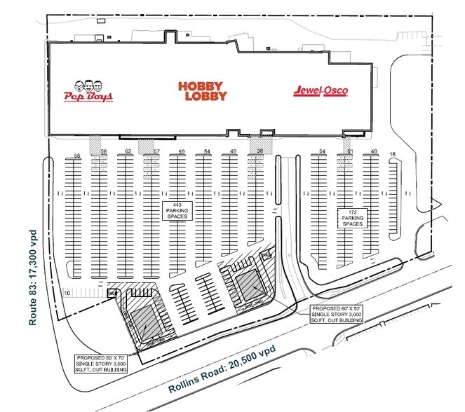 Primary Photo Of 900 E Rollins Rd, Round Lake Beach Freestanding For Lease