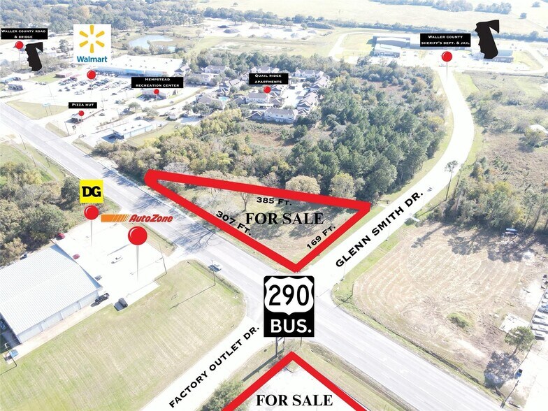 Primary Photo Of .79 AC BUS 290 Hwy, Hempstead Land For Sale