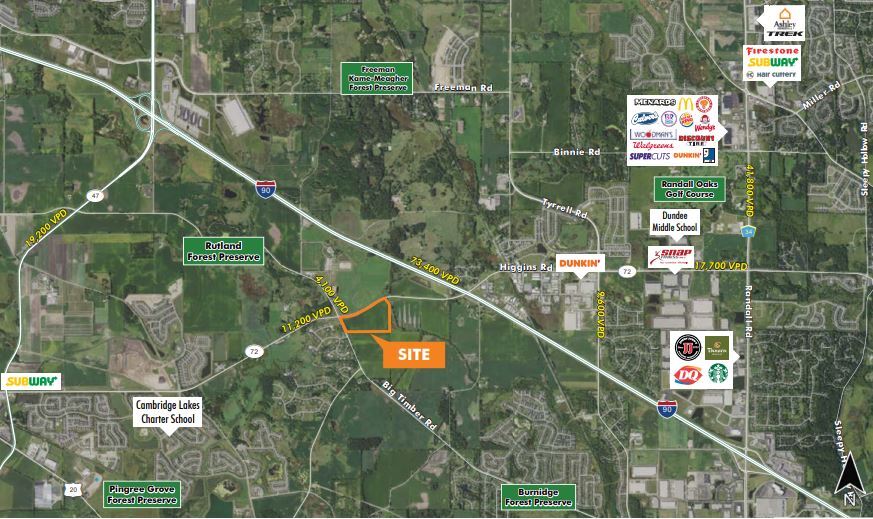 More Photos Of Rt 72 & Big Timber Rd, Elgin Land For Sale