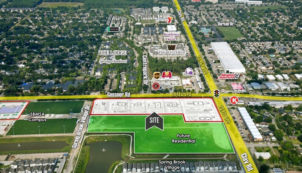 More Photos Of Sec of Gessner Rd & Clay Rd, Houston Land For Lease