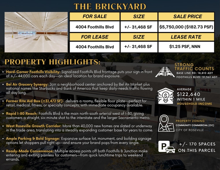 More Photos Of 4004 Foothills Blvd, Roseville Drugstore For Lease