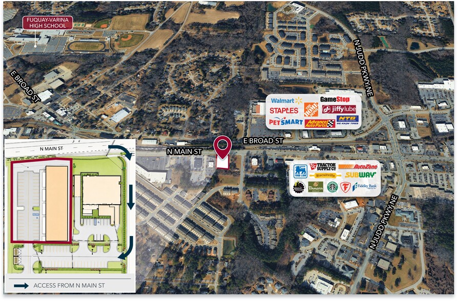 More Photos Of 910 N Main St, Fuquay-Varina General Retail For Lease