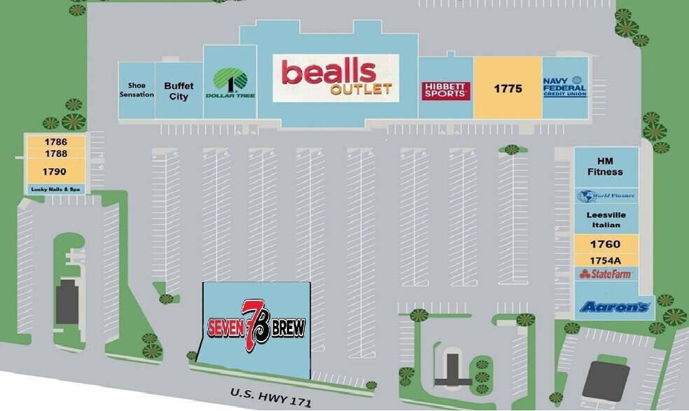 More Photos Of 1710-1784 S 5th St, Leesville Storefront For Lease