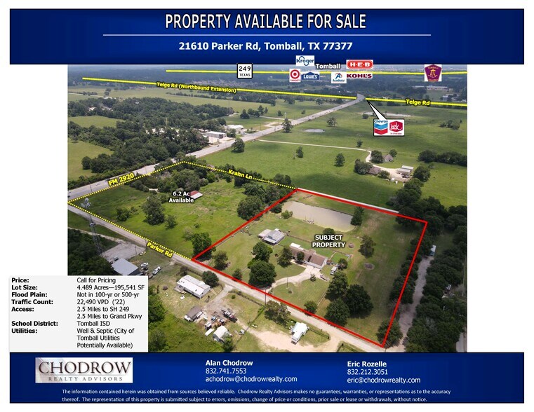 Primary Photo Of 21610 Parker Rd, Tomball Land For Sale