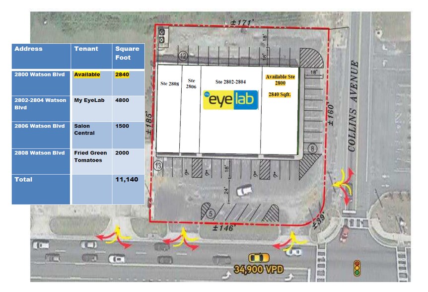 More Photos Of 2800 Watson Blvd, Centerville General Retail For Lease