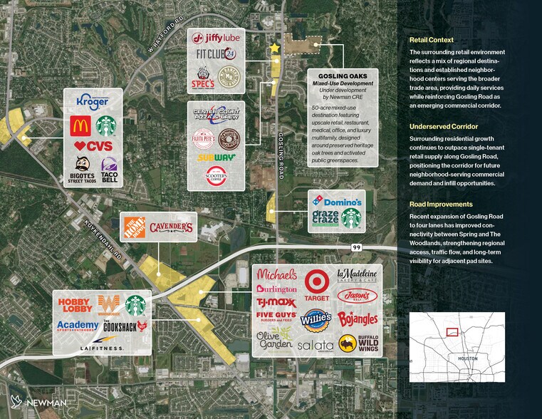 More Photos Of Gosling Rd @ W Rayford Rd, Spring Land For Lease
