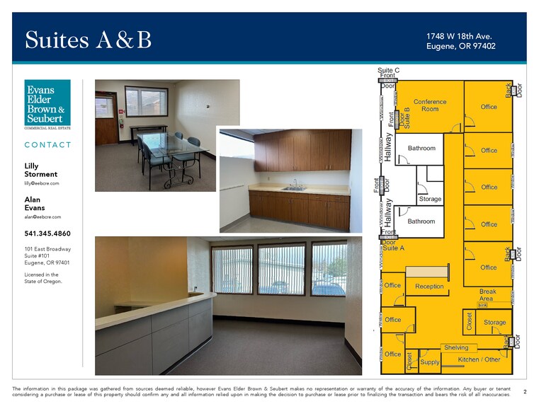 More Photos Of 1748 W 18th Ave, Eugene Medical For Lease