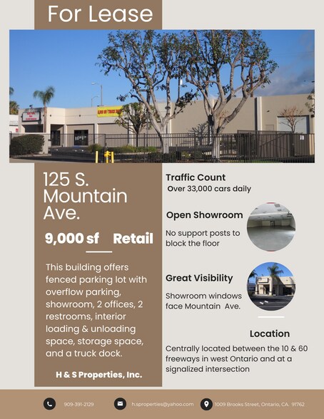 More Photos Of 125 S Mountain Ave, Ontario Storefront For Lease