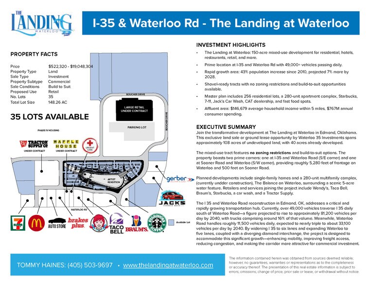 More Photos Of I-35 & Waterloo Rd, Edmond Land For Sale