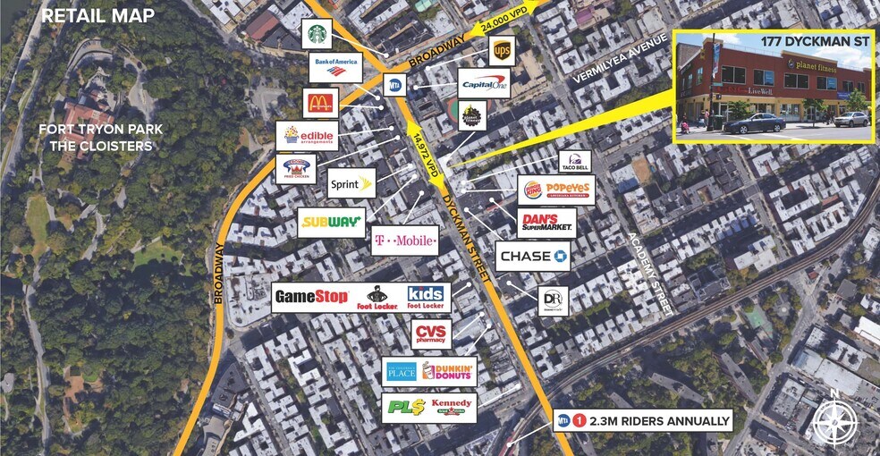 More Photos Of 177-185 Dyckman St, New York Storefront Retail Office For Lease