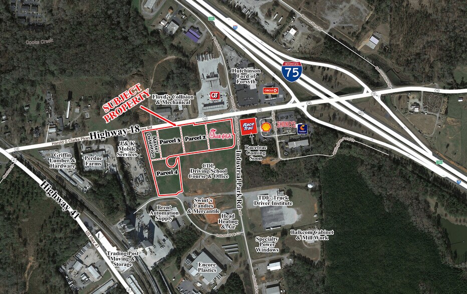 More Photos Of Interstate 75 & GA Hwy 18, Forsyth Land For Sale