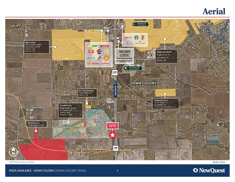 More Photos Of SWC Creekhaven Blvd. & Hwy. 288, Iowa Colony Land For Sale