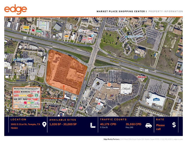 More Photos Of 2940-3170 S 31st St, Temple Unknown For Lease