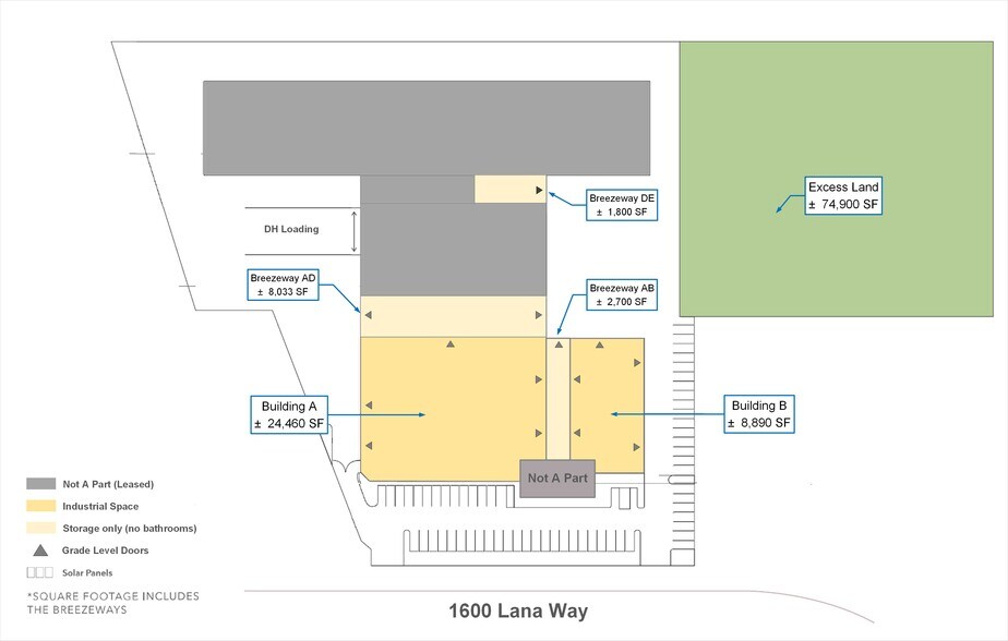 More Photos Of 1600 Lana Way, Hollister Manufacturing For Lease