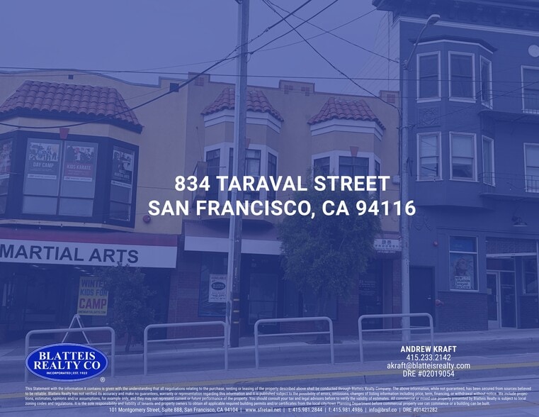 More Photos Of 834 Taraval St, San Francisco Storefront Retail Office For Lease