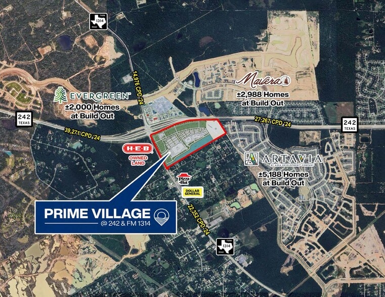 Primary Photo Of SEQ Hwy 242 & FM 1314, Conroe Land For Sale