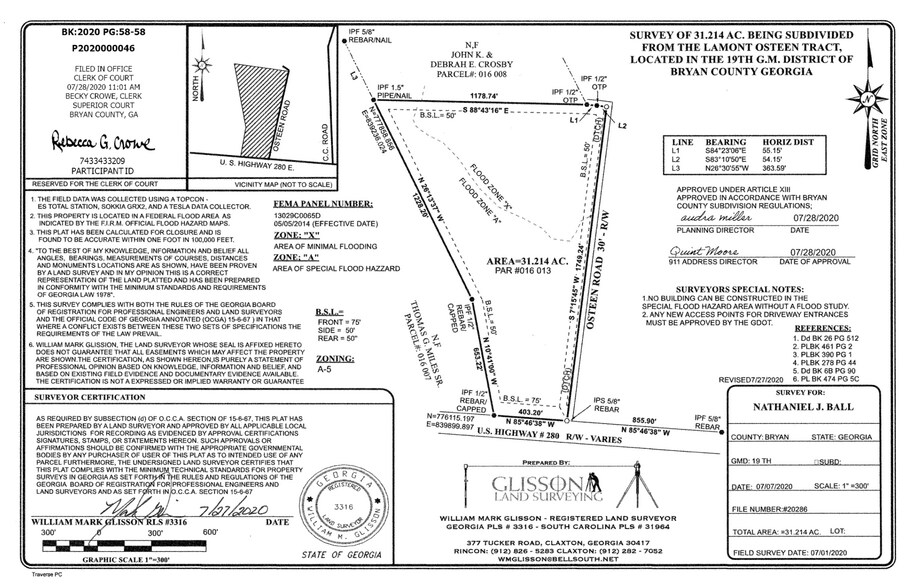 More Photos Of 193 Osteen Rd, Pembroke Land For Sale